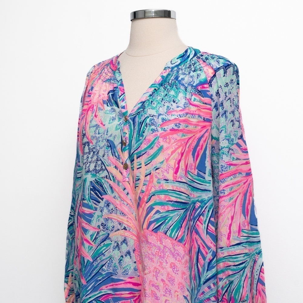 Lilly Pulitzer Elsa Silk Top Lilac‎ Thistle XS - Picture 5 of 13
